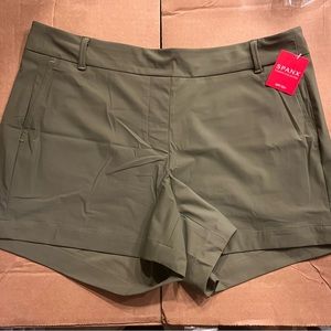 SPANX Sunshine Shorts, 4” NWT, Olive Green, Size L, Womens